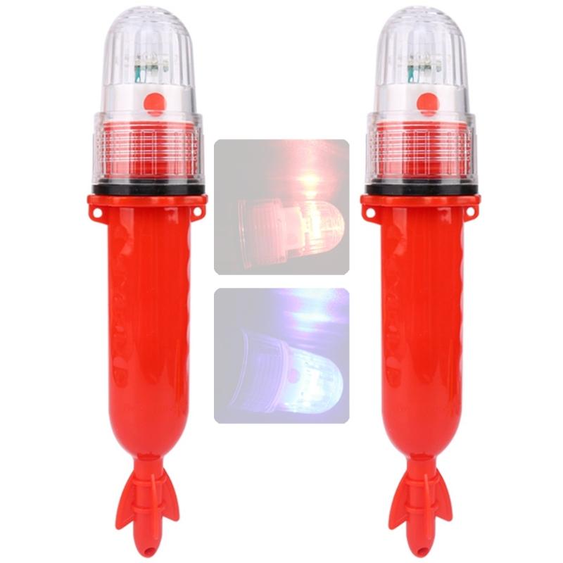 Energy Efficient 3V Fishing Light with Flashing Alerts Waterproofed Durability LED Fish Light for Marine Boats Safety