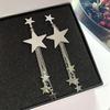 Bohemian Long Tassel Earrings for Women Metal Star Drop Earrings Wedding Party Statement Geometry Earrings Vintage Jewelry Gift