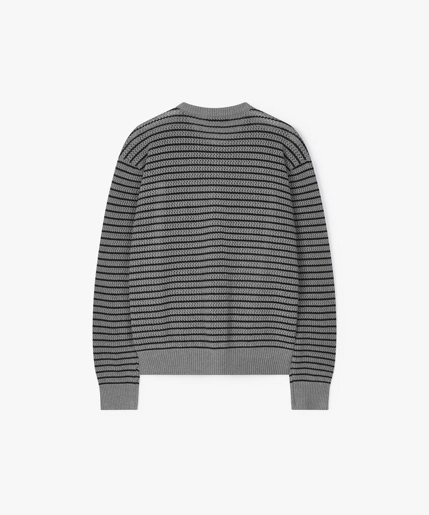 Flawsroom Aftersun Stripe Cardigan Gray