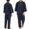QQOLi [Designed with Caregivers] Loose-fitting Samue-style Pajamas, Easy To Put On and Take Off, Top and Bottom Set, Front Opening, 100% Cotton, Suita