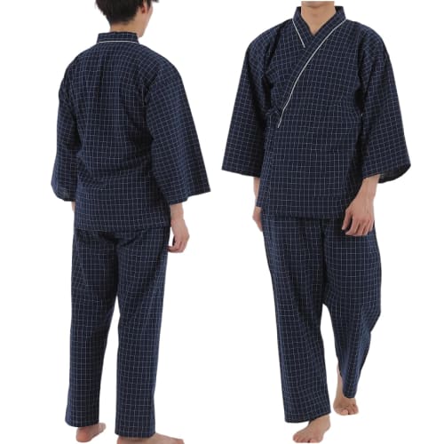 QQOLi [Designed with Caregivers] Loose-fitting Samue-style Pajamas, Easy To Put On and Take Off, Top and Bottom Set, Front Opening, 100% Cotton, Suita