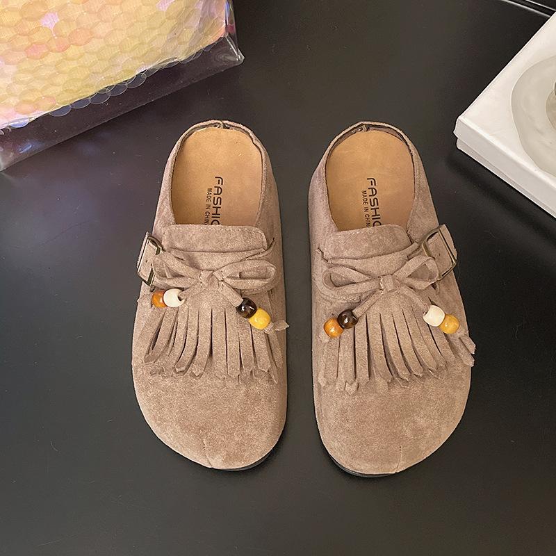 Yellow Platform Birkenstock Shoes Bag Head Half Slippers Women Wear One Pedal To Increase Height Summer and Autumn 2025 New Cool Slippers