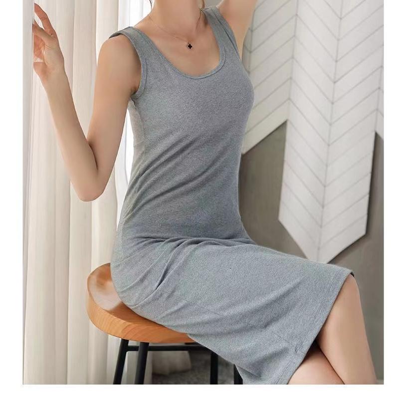 Women Fashion Round Neck Sexy Sleeveless Mini Dress Fashion Dress