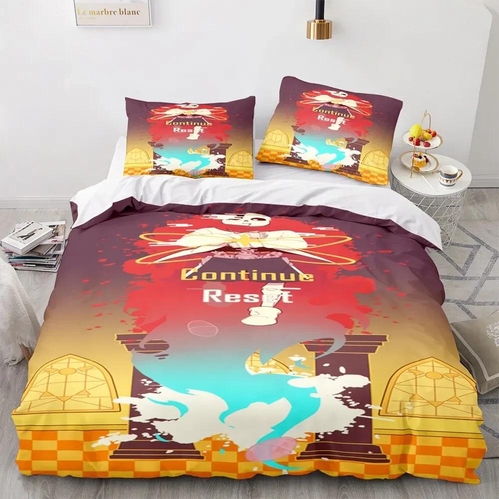 3D Print Undertale Bedding Set Single Twin Full Queen King Size Frisk Sans Anime Bed Set Aldult Kid Bedroom Duvetcover Sets
