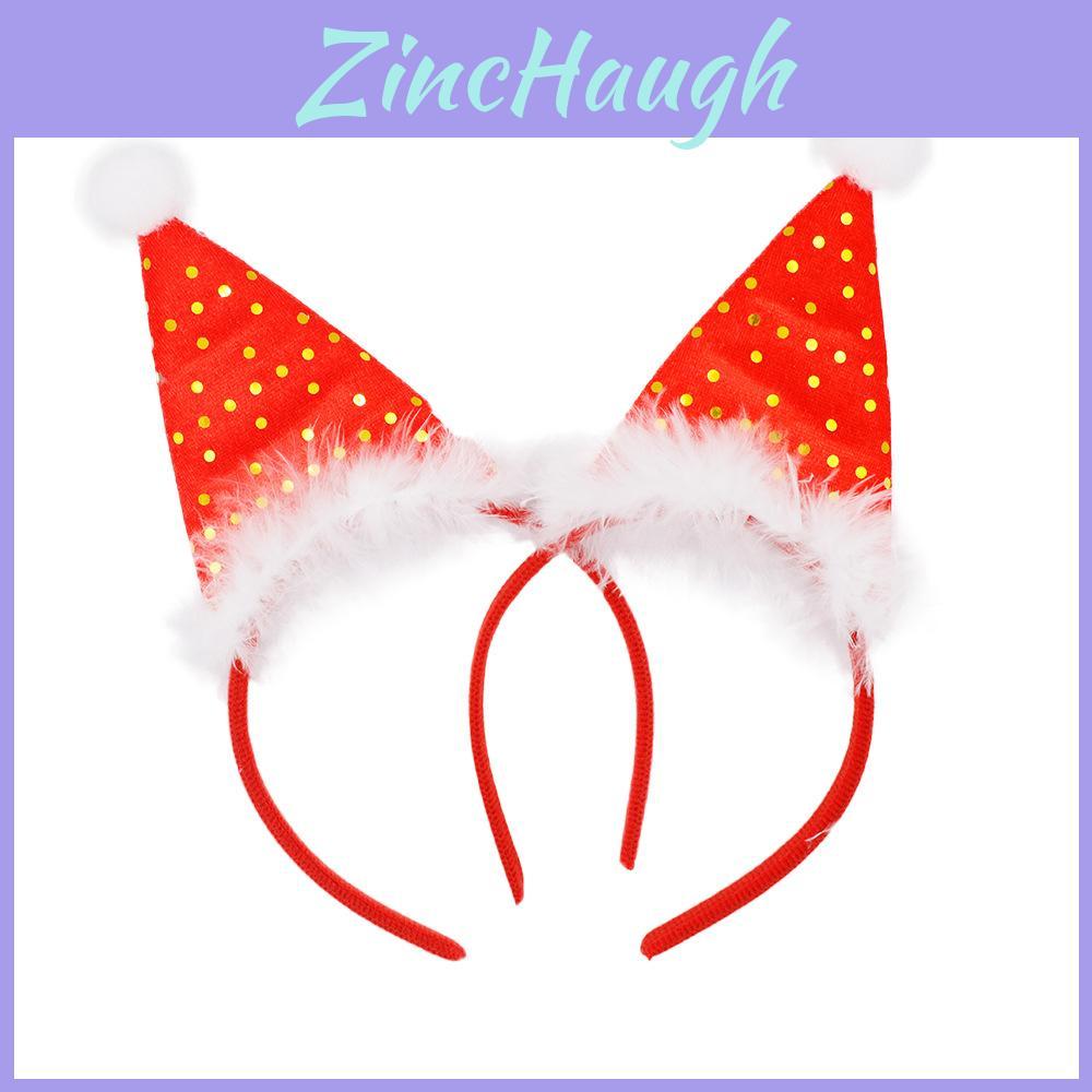 Cross-border Christmas Headband Accessory Cute Red Santa Hat Handcrafted With Christmas Bells