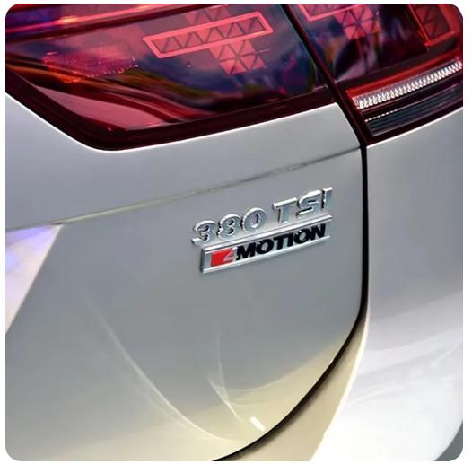 RUNTB1 3D Metal 4motion Logo Rear Trunk Car Badge Emblem Sticker Decals For VW 4 Motion Tiguan Passat B8 Polo Golf 6 7