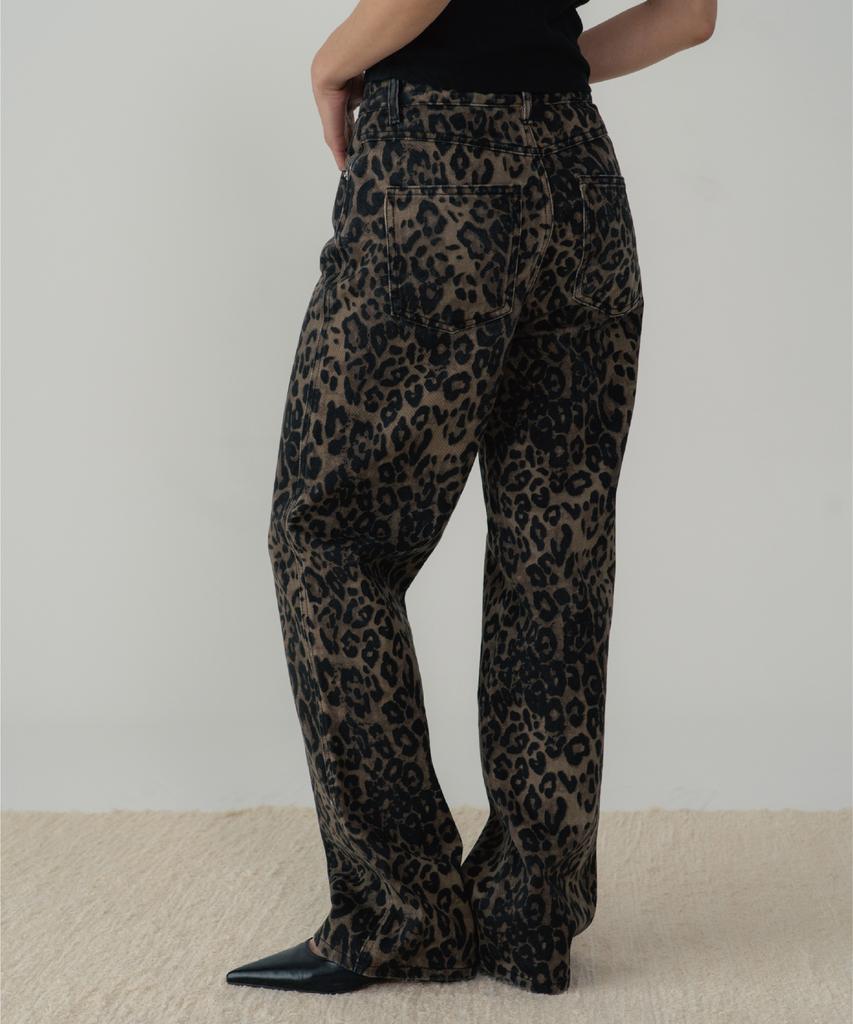 G Museum Leopard Wide Pants (Brown)