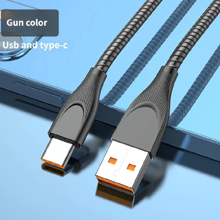 Fast Charging 65W USB To USB C Male to Male Cable Tip Metal Braided Power Delivery Connector Data Cord For Phone Accessories