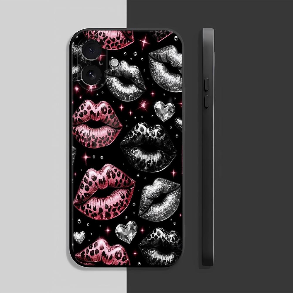 Sexy Lip Pattern Phone Case For IPhone 17 16 15 14 Plus 13 12 11 Pro MAX Air Screen Protector Casing Shockproof Cover