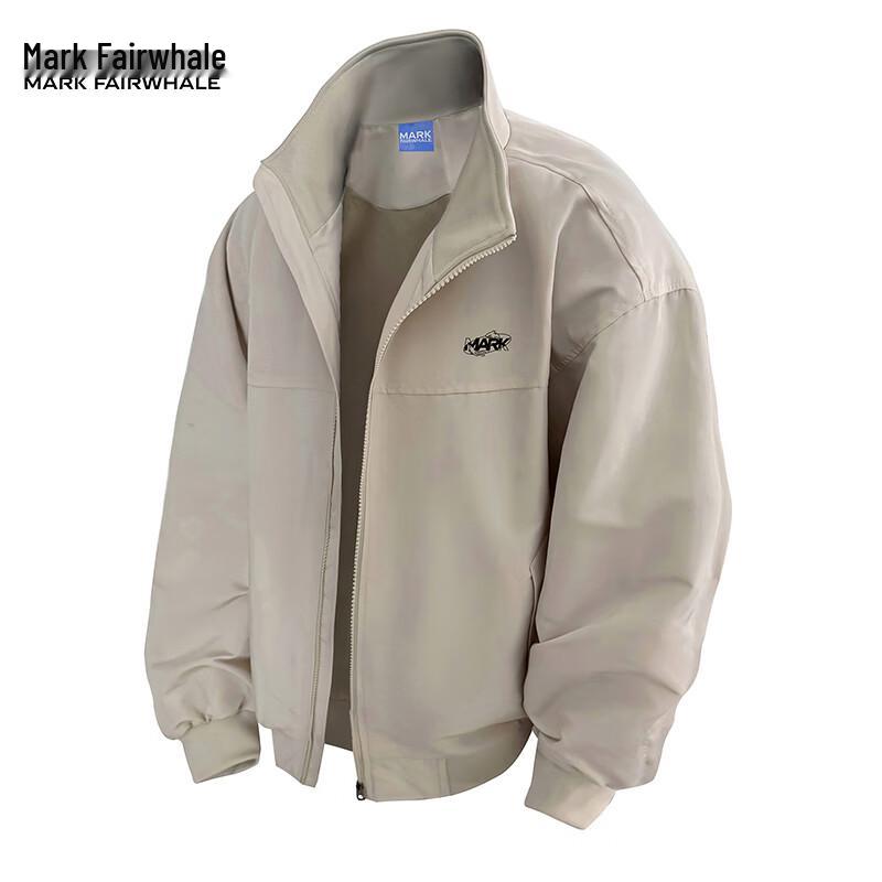 Mark Fairwhale Men's Retro Stand Collar Bomber Jacket