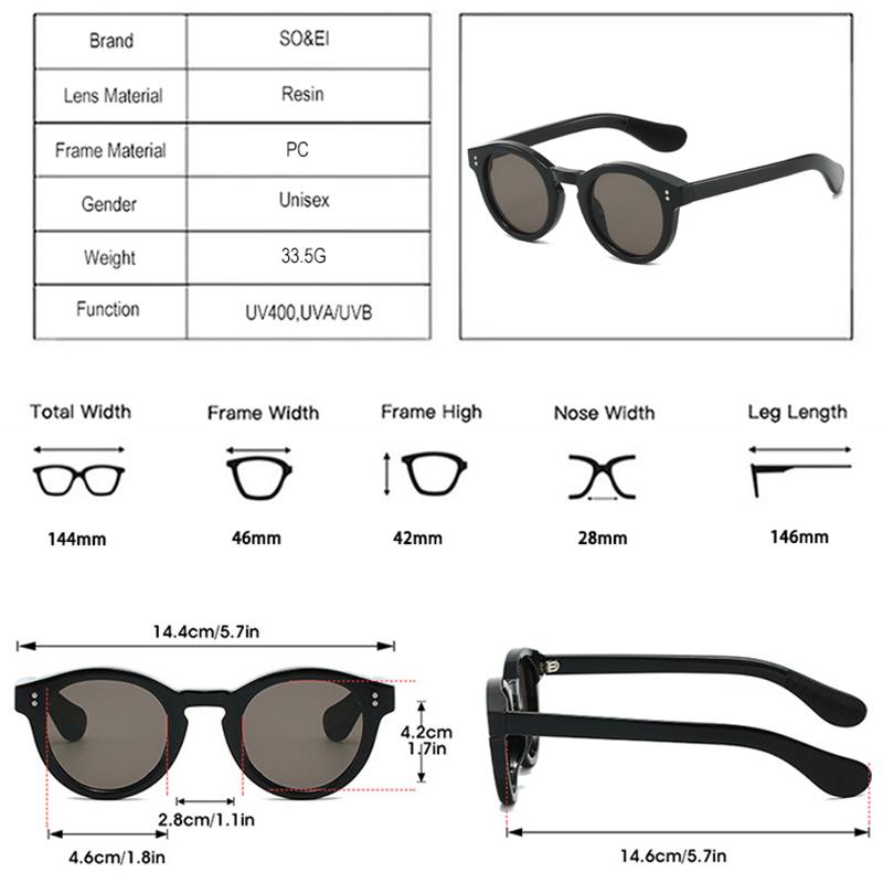 SHAUNA Fashion Round Jelly Color Women Sunglasses Shades UV400 Retro Punk Rivets Men Matte Sun Glasses