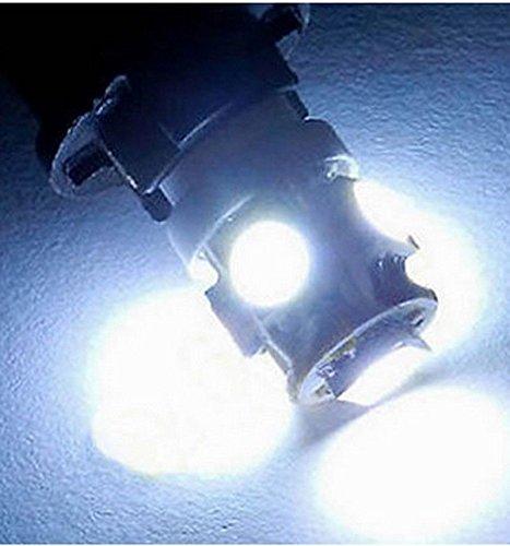 [e-auto Fun] T10 LED High Brightness White 6000K White 5050 3 Chip 5 SMD Position Number Room Lamp (Wedge Single) Set of 10