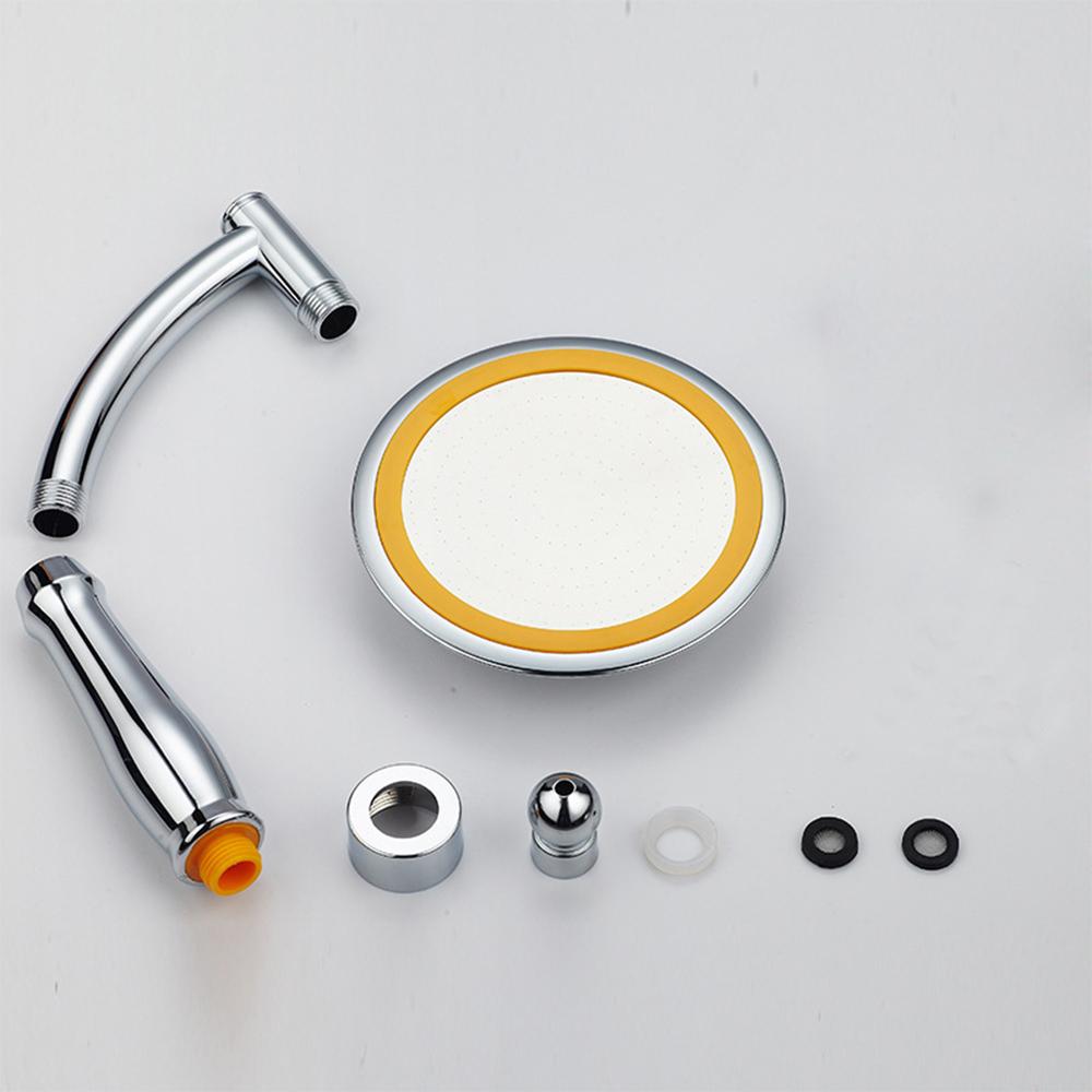 6 Inch 360 Rotating Large Shower Head Bathroom Stainless Steel Rain Spray Top Water-saving High Turbo Pressure Shower