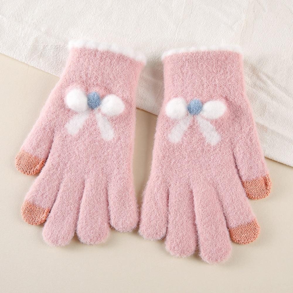 Wool Knitted Wool Mittens Touchscreen Full Finger Guantes Unisex Outdoor Cycling Gloves  Outdoors