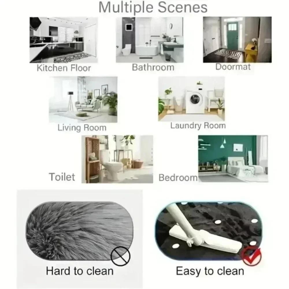 Guitar Rug, Round Music Carpet Machine Washable Non-Slip Doormat, Themed Floor Mat for Kid Bedroom Living Room Entrance