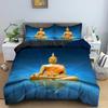 Buddha Statue Buddhism Comfortable Duvet Quilt Cover Pillowcase Bedding Set Children Bedroom Decoration Home Textile