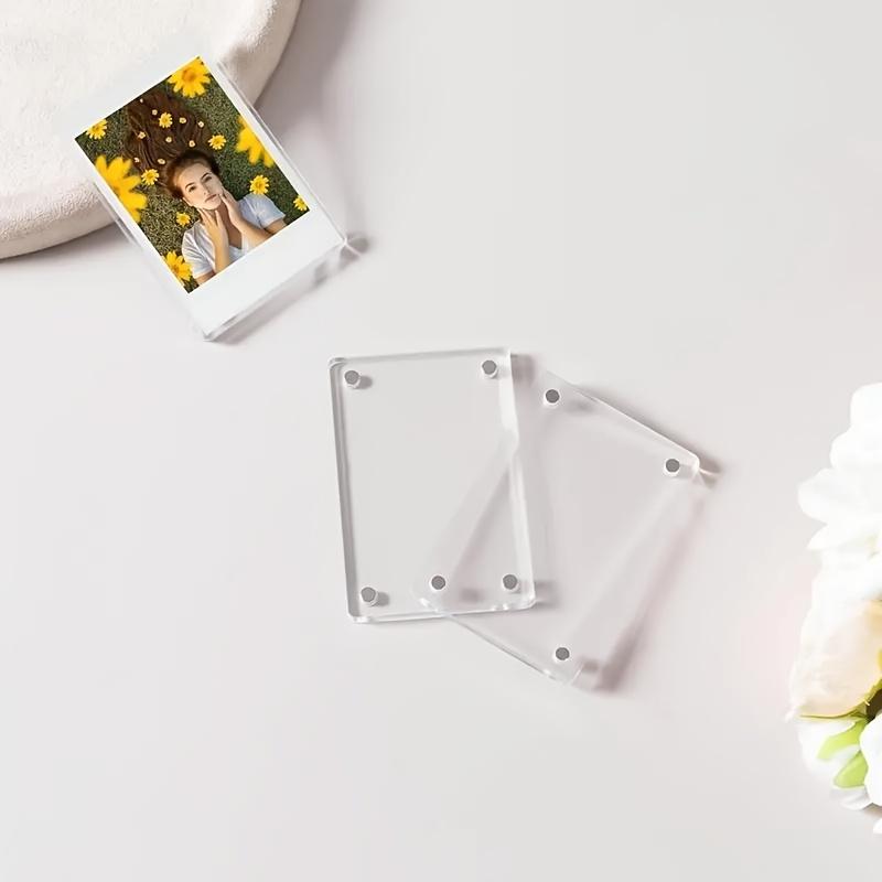 1pcs 3-Inch Photo Frame Magnetic Acrylic Refrigerator Picture Frame Multi-Purpose Magnetic Picture Frame for Photo Paper