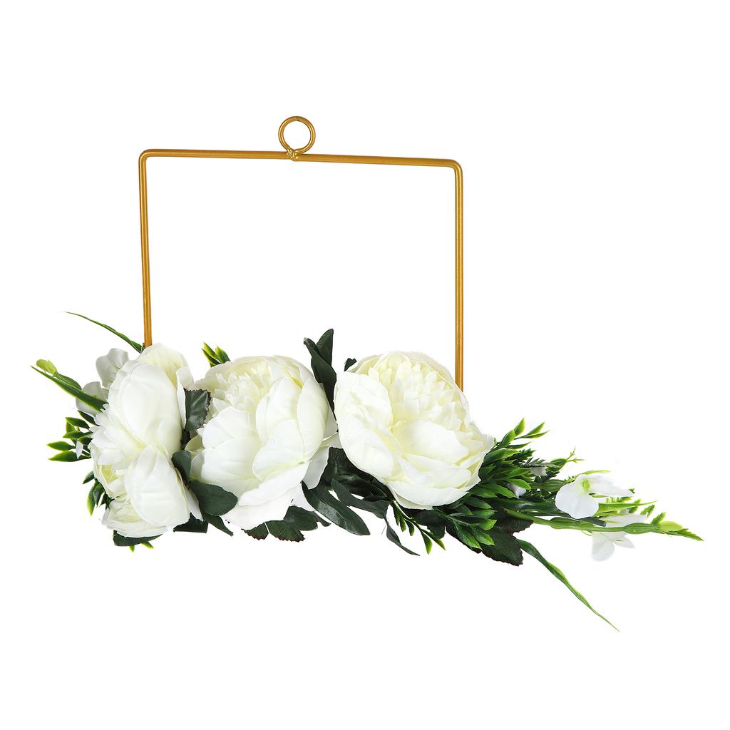 Künstliche Metallkränze Hochzeitskränze Kunstblumen Dekoration für Hochzeitszeremonie Jubiläumsfeier