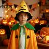 Unisex Kostium Dyniowy Halloweenowy Ponczo Kostium dla Dzieci Dorosłych, Miękki Tematyczny Strój na Występy Sceniczne Peleryna, Stroje na Imprezę Maskaradę, Cosplay, Święto