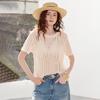 Women's Summer Hollow Knit Short Sleeve Top
