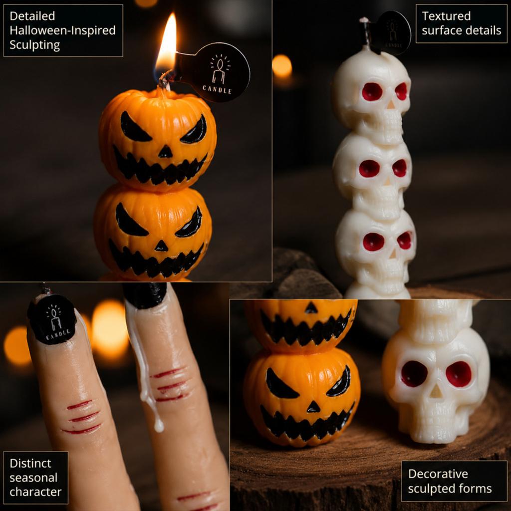 Halloween Scented Candles Set of 3