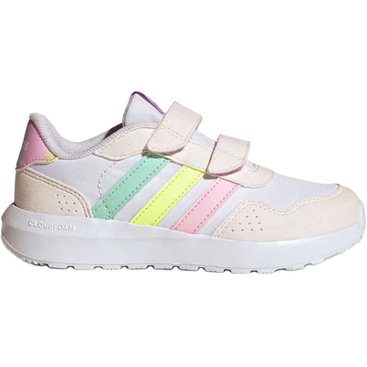 Adidas Run 60s Soft Comfortable Non-Slip Durable Low-Top Kids Running Shoes Kids Sneakers White Clear-Pink Clear-Mint-Green JH6203