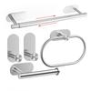 Stainless Steel Bathroom Hardware Set No-drill Towel Bar Holder Self-Adhesive Toliet Paper Holder Robe Hook Bathroom Accessories