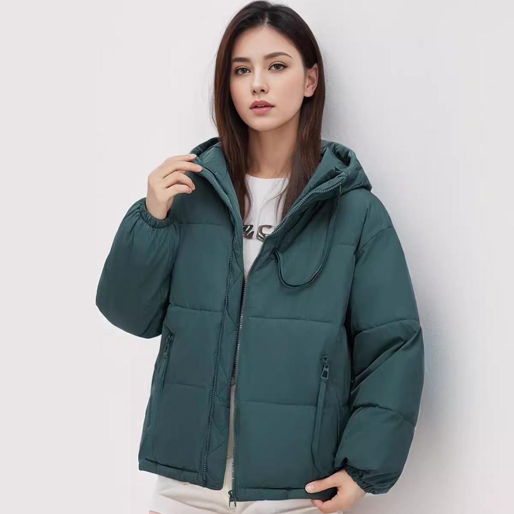 YJKDYK 2024 Winter Women's Cotton Jacket Women Thicken Warm Jacket For Women Female Pure Color Casual Hooded Short Parkas