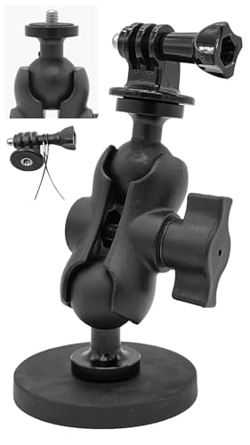 

[GOROPRI] Держатель для смартфона для мотоцикла Комплект крепления для камеры автомобиля Магнитное основание D Короткий рычаг Адаптер крепления для экшн-камеры с проводом защиты от падения Ram Mou