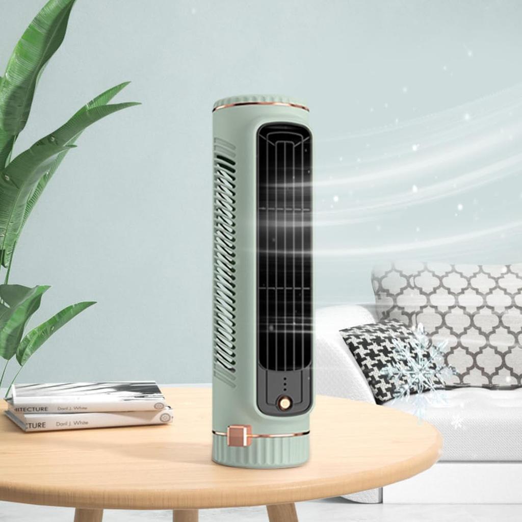 Quiet Tower Fan, Portable Automatic Remote Head Conditioner, Energy Saving & High Efficiency USB Personal Conditioner