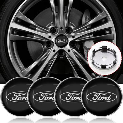4pcs Tapas Centrales de Rueda de Coche Pegatinas con Logo Cubierta de Llanta Emblema Calcomanía Para Fiesta MK7 Mondeo MK4 ST Focus MK1 MK2 MK3 Focus 2 3 4