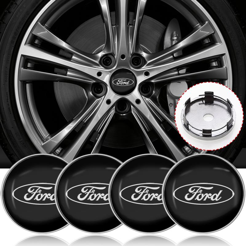 4pcs Car Wheel Center Hub Cap Logo Stickers Rim Cover Emblem Decal For Ford Fiesta MK7 Mondeo MK4 ST Focus MK1 MK2 MK3 Focus 2 3 4