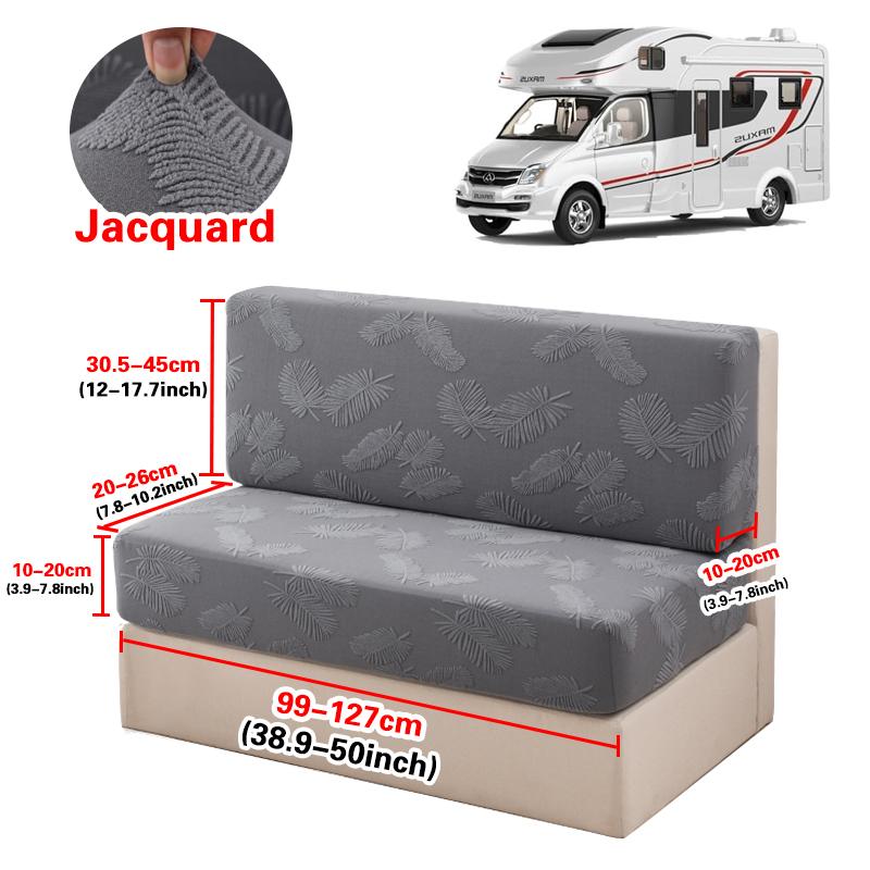 2 Pcs/Set Thick Recreational Vehicle Dinette Sofa Cushion Cover Stretch Couch Cover Furniture Protector For Rv Camper Car