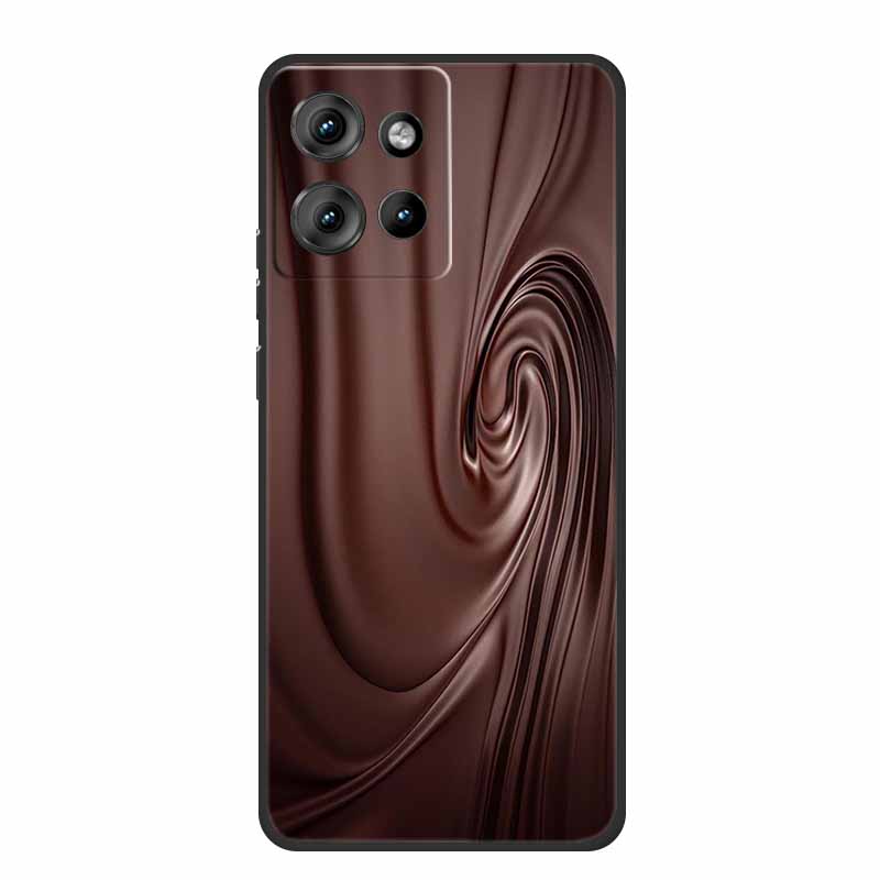 For Motorola Moto G 2025 Case Fashion Flower Black Silicone Soft TPU Back Cover Case For Motorola G75 S50 Edge 50 Neo Phone Case