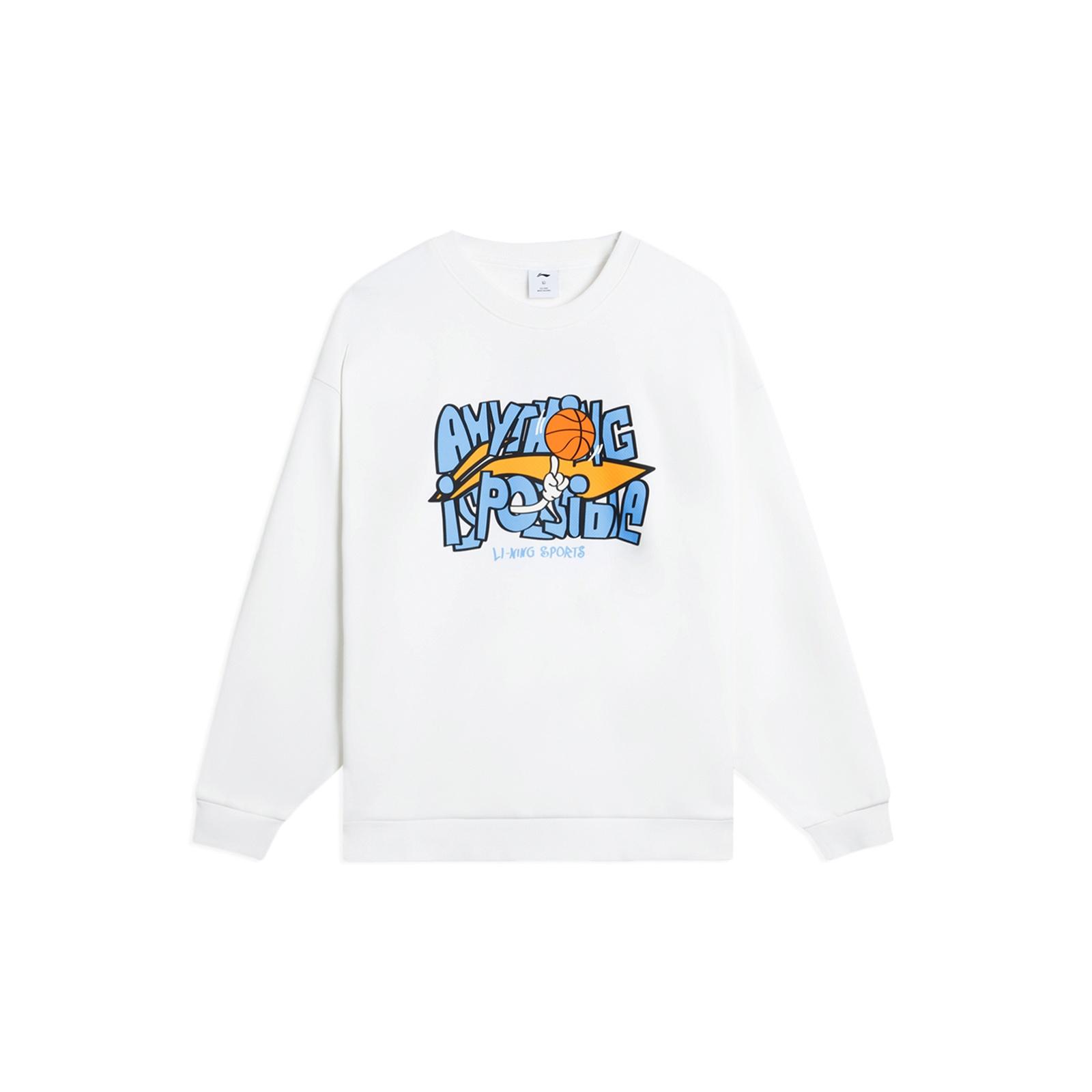 Li-Ning Hoops Comic Graphic Sweatshirt White Men s AWDSG95-1 S