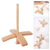 Crosses-Shaped Wooden Turkish Spindle Drop Spindle Crocheting Spinner Tool Sewing Accessories for Yarn Weaving Wool
