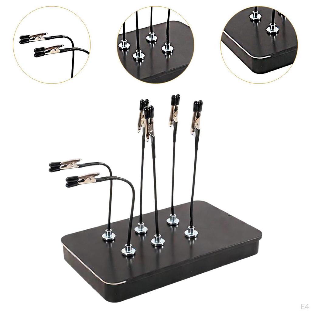 Model Painting Stand Base Holder with Bendable Clip for Spraying Practical Models Hobby Accessory