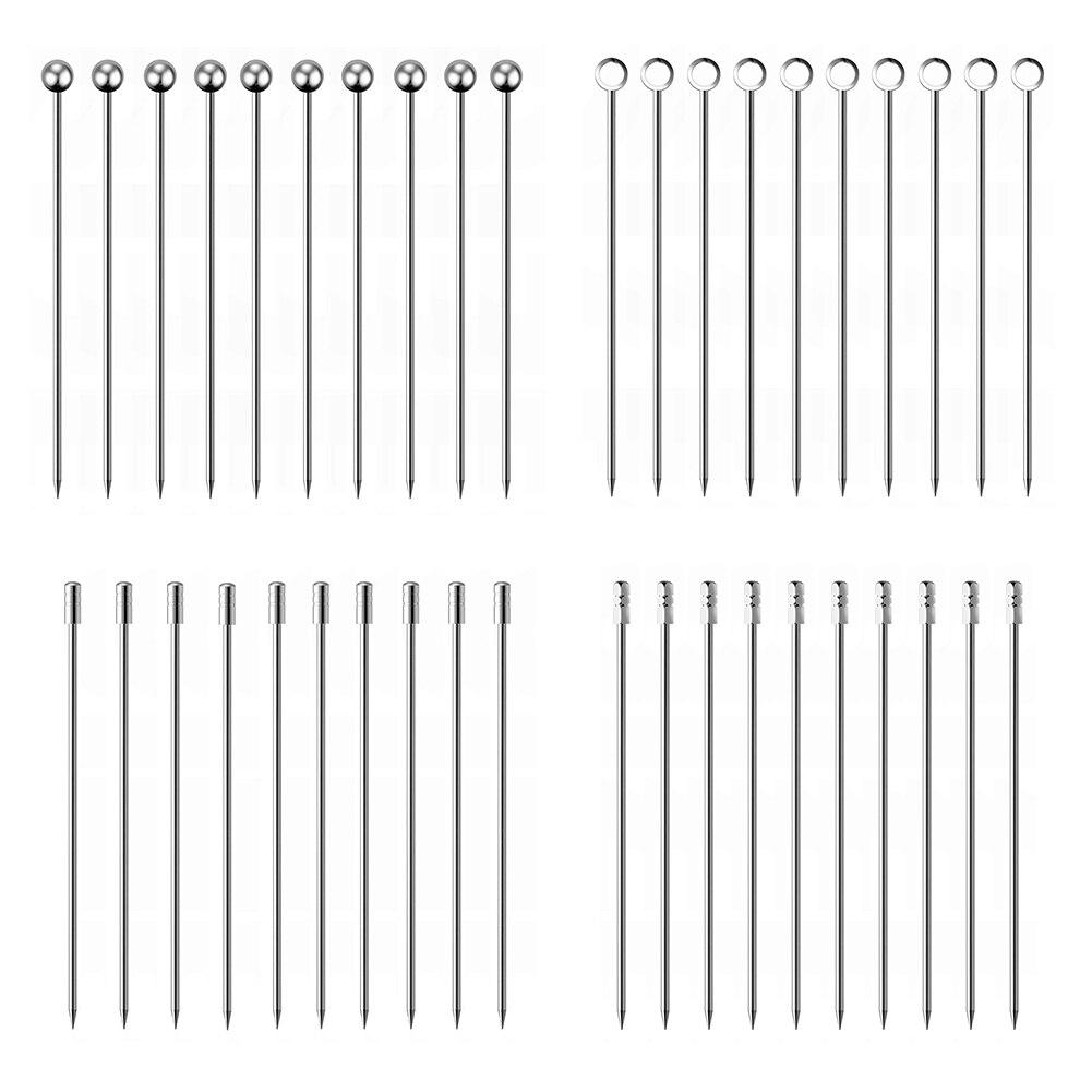 Scobitori Cocktail Băț Oțel Inoxidabil Frigarui Cocktail Măsline Aperitive Fructe Legume Instrumente