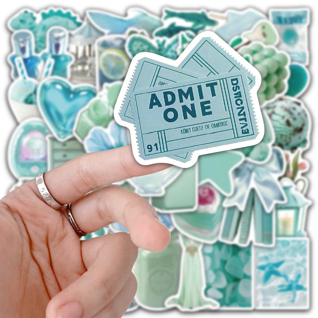 50 Mint Mambo Soda Green Stickers for Water Bottles, Phone Cases, & Laptops