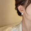 Rhinestone Tiger Eye Zircon Stud Earrings - Starry Brown Light Luxury High-End Design