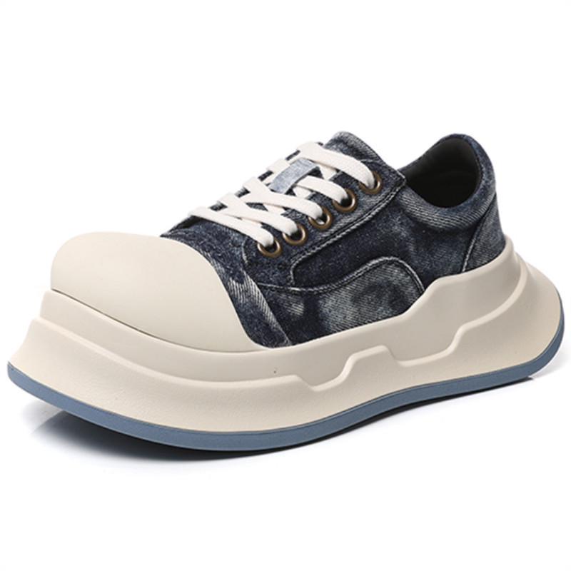 

Женские парусиновые туфли Mickey Big-Toe черного и белого цвета — весна/лето 2024 г., симпатичные и уродливые, на толстой подошве, повседневные кроссовки, увеличивающие рост. 39