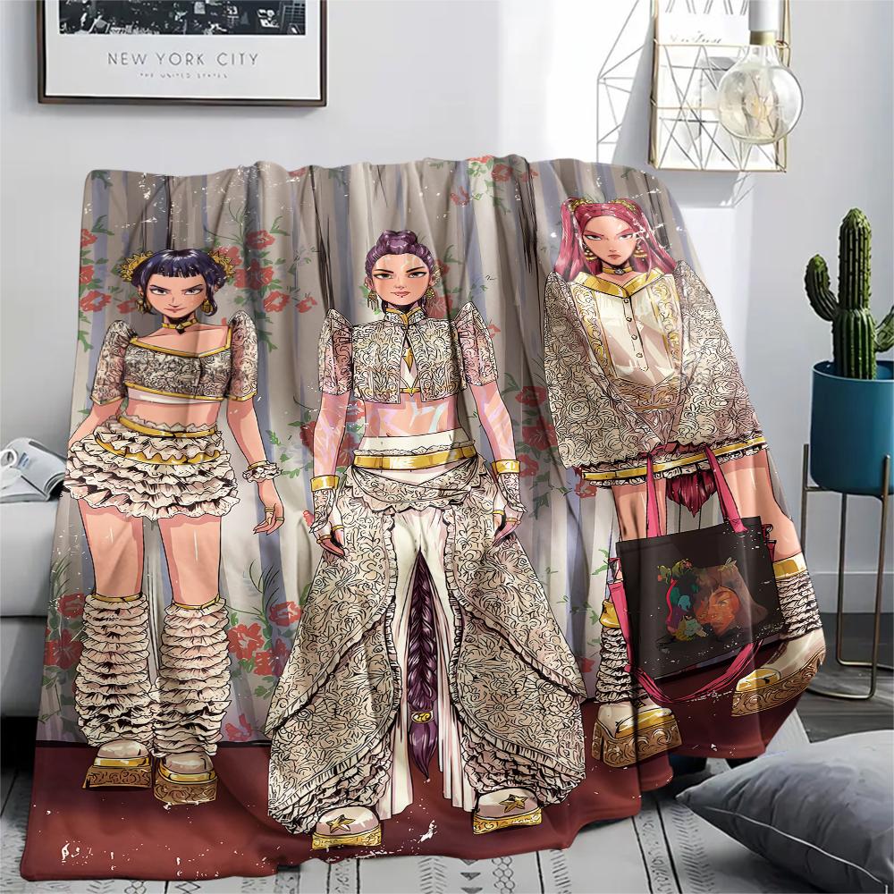 1pz Coperta in Flanella con Stampa Kpop Demon Hunters, Alta Qualità, Per Tutte le Stagioni, Decorazione per la Casa, Calore e Comfort, Perfetta per Regali di Natale
