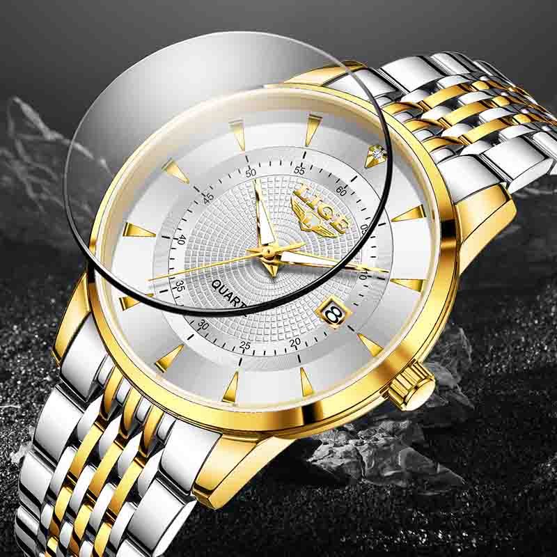 LIGE brand watch women Fashion Luxury Stainless Steel female waterproof watches Clock Calendar Quartz Watch for Women relogio
