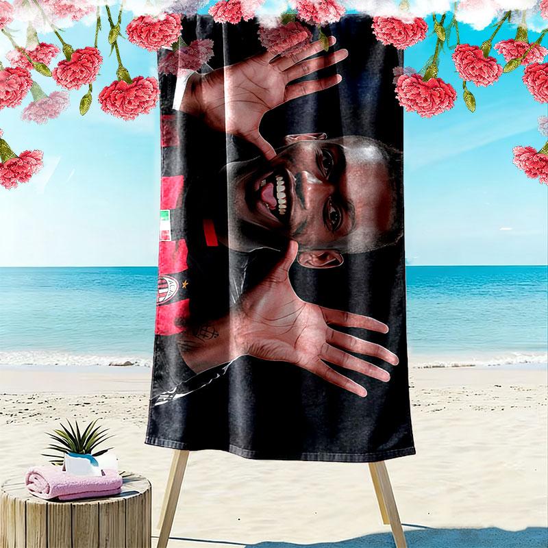 Rafael Leao Print Beach Towel, Large Soft Quick Dry Towel for Beach Camping Swimming