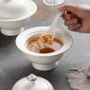 Premium Hotel Restaurant Household Tableware Ceramic Cup Wide Edge High Foot Cup Dessert Cup Stew Cup Covered Soup Cup
