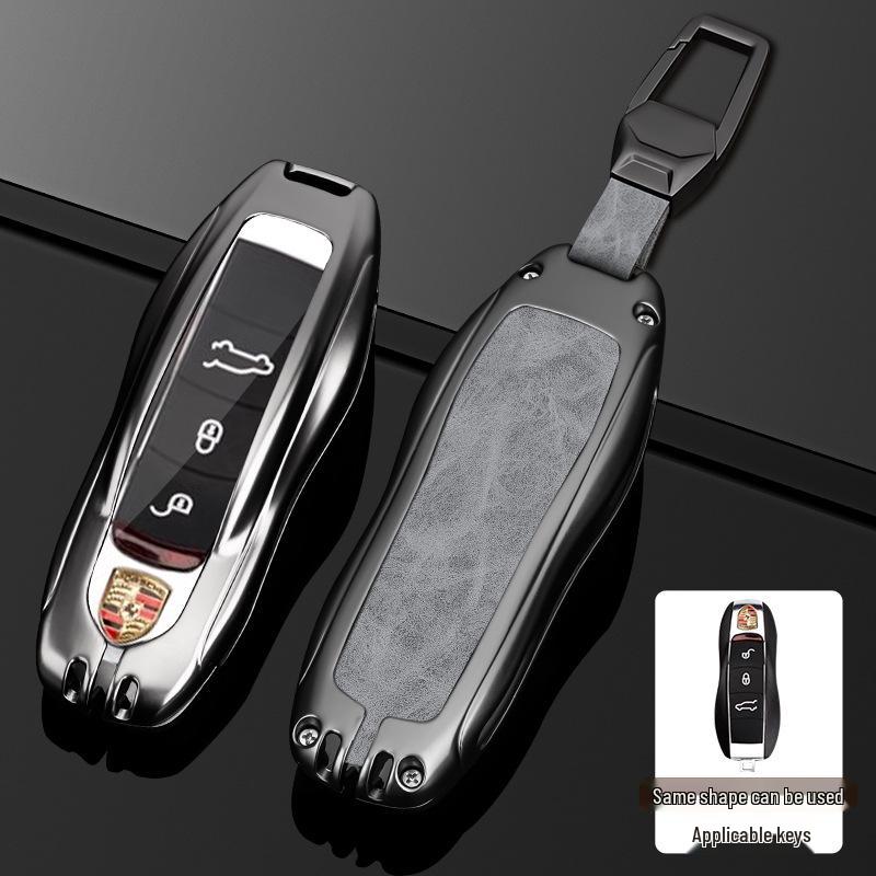 Porsche Macan, Cayenne, Panamera, 718/911 Full Wrap Key Shell Case & Chain