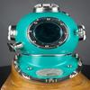 45,72 cm Grüner Tiefsee Taucher Tauchhelm mit Holzsockel Marine Nautisch Boston Tauchhelm Bestes Geschenkobjekt