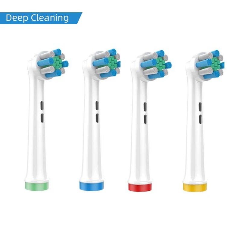4PCS Dupont Bristle Electric Toothbrush Heads Whiten Teeth/Daily Clean/Precison Cleaning/Soft Care Teeth For Oral B