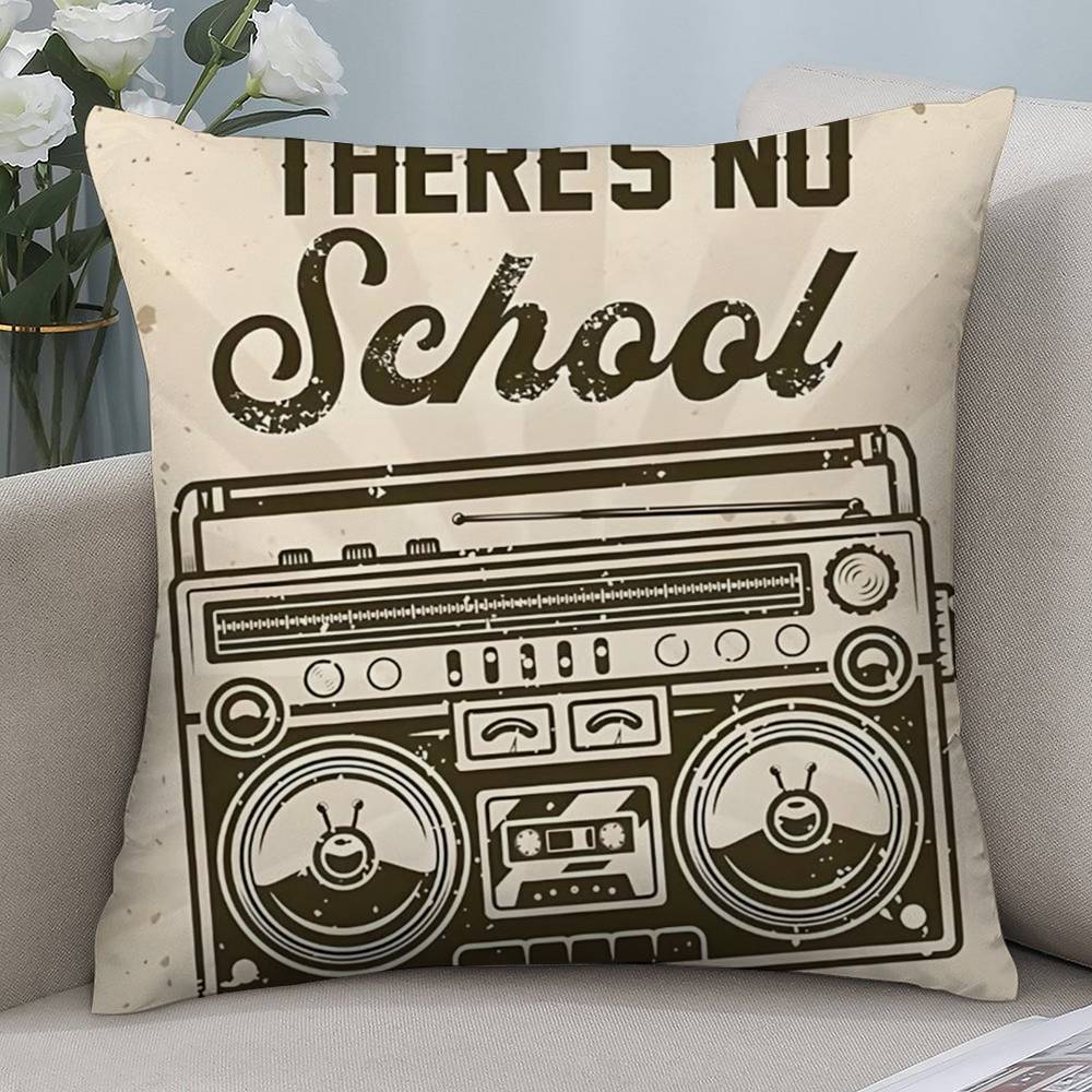 

Vintage Rock Music Pillow Case Short plush Double-sided Print Square Throw Pillow Covers Sofa Home Cushion Decor 12x12Inch