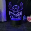 Stitch 3D Acryl Illusion Nachtlicht 16 Farbwechselnde Dekorationslichter Mit Fernbedienung Weihnachten Geburtstag Dekoration Geschenk